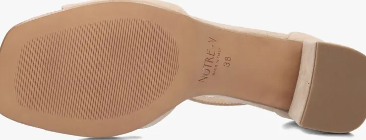 beige notre-v sandalen met hak 46654