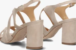 beige notre-v sandalen met hak 22552