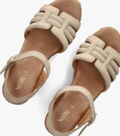beige notre-v sandalen met hak as-14372