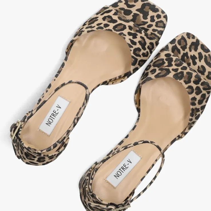 beige notre-v sandalen met hak 46654