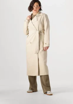 beige notre-v trenchcoats nv-fae long coat