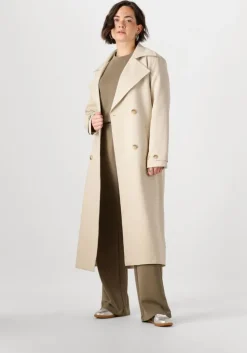 beige notre-v trenchcoats nv-fae long coat