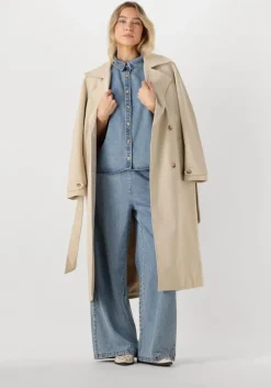 beige notre-v trenchcoats nv-fae long coat