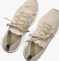 beige nubikk lage sneakers weston knitto