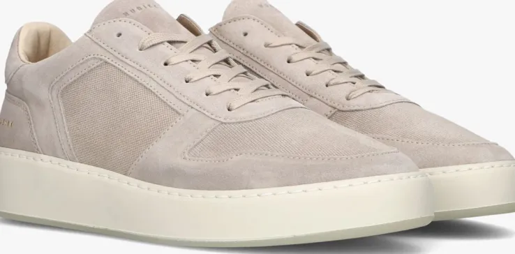 beige nubikk lage sneakers jiro luca