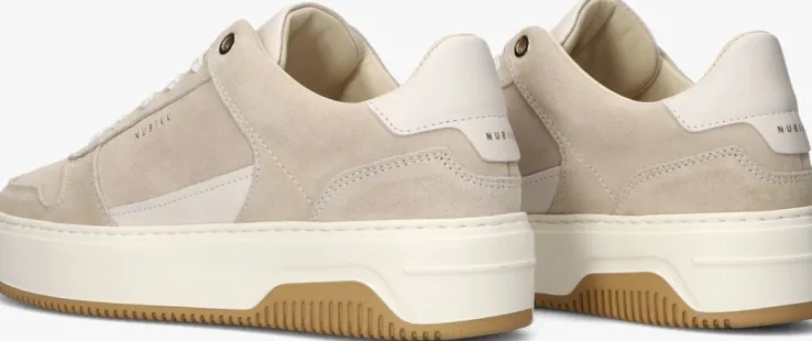 beige nubikk lage sneakers basket court miele
