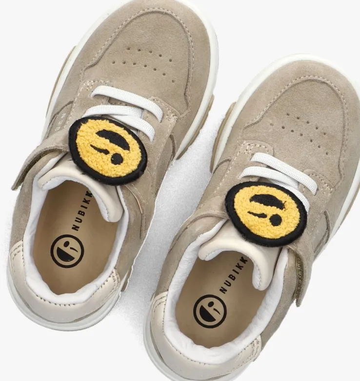 beige nubikk lage sneakers basket court jr