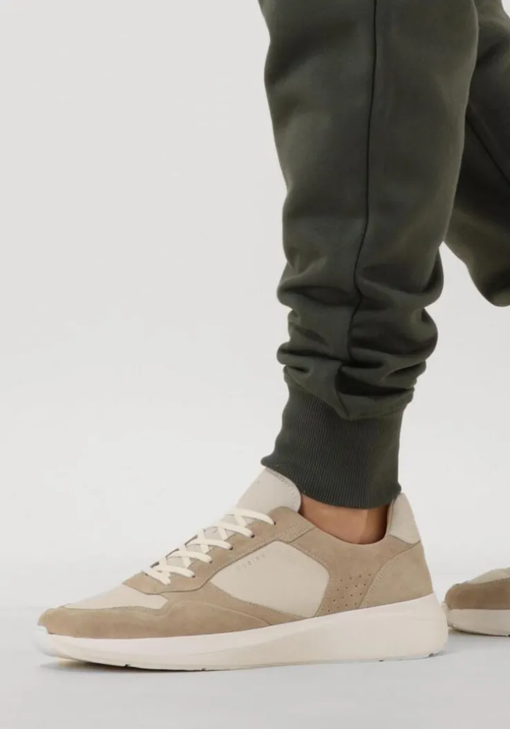 beige nubikk lage sneakers rock road wave