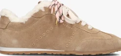 beige nubikk lage sneakers billy lou fur