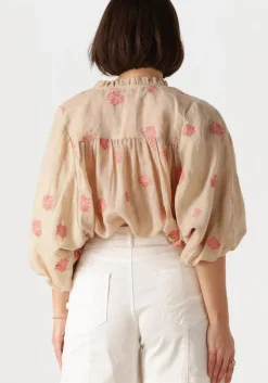 beige nukus blouses tina blouse embroidery