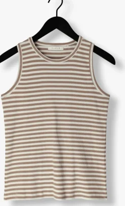beige nukus t-shirt stefania singlet stripes