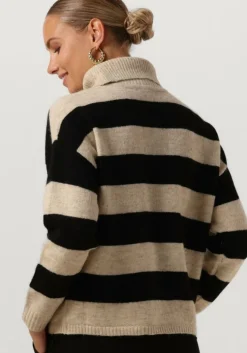 beige object coltrui objminna l/s rollneck knit pullover noos