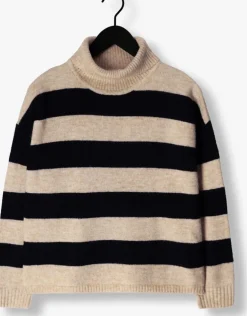 beige object coltrui objminna l/s rollneck knit pullover noos