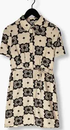 beige object mini jurk objella re s/s short dress 138