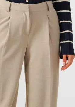 beige object pantalon objivy hw wide pant