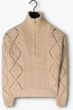 beige object trui kelly l/s knit pullover