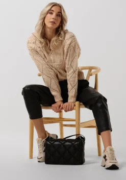 beige object trui kelly l/s knit pullover