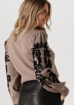 beige object trui objjoana l/s knit pullover