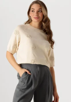 beige object trui objlaney rubin ss pullover