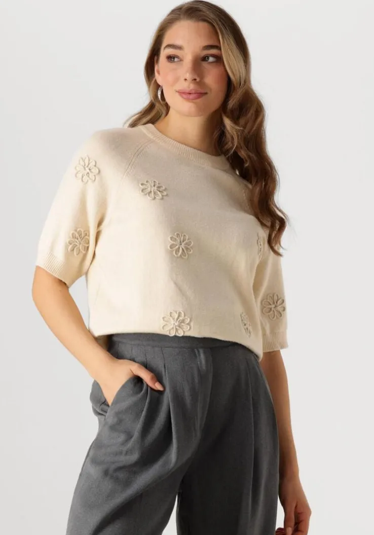 beige object trui objlaney rubin ss pullover