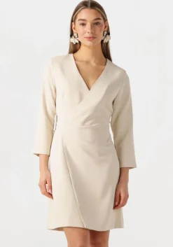 beige omoda atelier mini jurk om-bella x bo