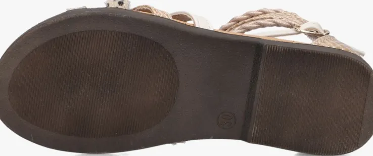 beige omoda platte sandalen pommelien