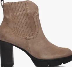 beige paul green enkellaarsjes 9033