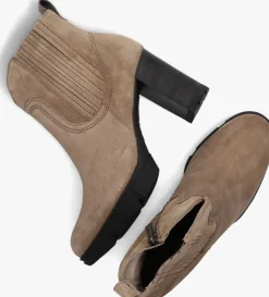 beige paul green enkellaarsjes 9033