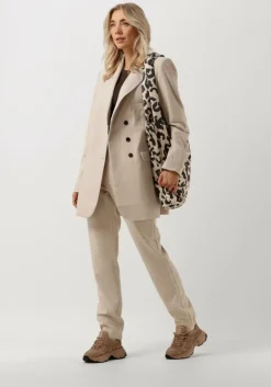 beige penn & ink legging trousers leatherlook