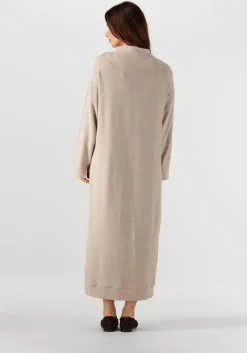 beige penn & ink midi jurk dress w25t1191