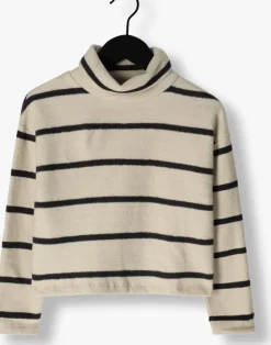 beige play up coltrui striped jersey sweater col