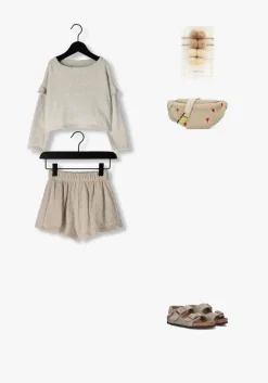 beige play up korte broek embellished jersey shorts