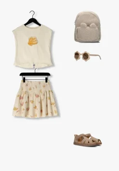 beige play up minirok printed jersey skirt