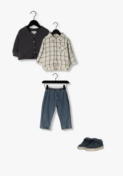 beige play up overhemden checked woven shirt