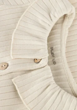 beige play up rompers rib body