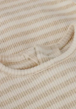 beige play up rompers striped rib body