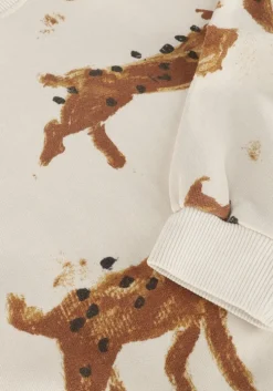 beige play up sweater printed fleecee sweater