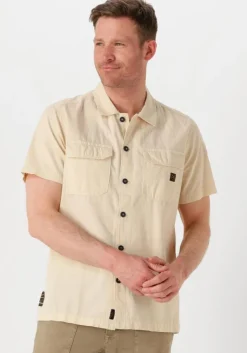 beige pme legend casual overhemd short sleeve shirt ctn bedford