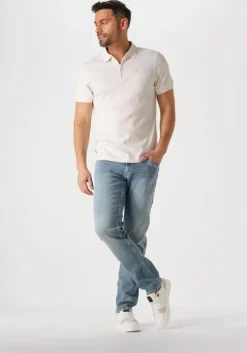 beige pme legend polo short sleeve polo interlock melange zip