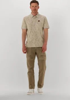 beige pme legend polo two tone pique printed