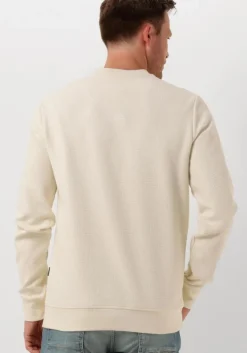 beige pme legend trui crewneck waffle jersey