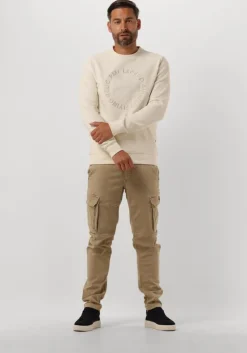 beige pme legend trui crewneck waffle jersey