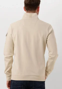 beige pme legend trui half zip collar interlock jersey