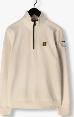 beige pme legend trui half zip collar interlock jersey