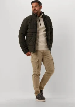 beige pme legend trui half zip collar interlock jersey