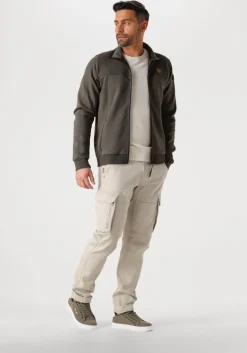 beige pme legend trui r-neck cotton modal