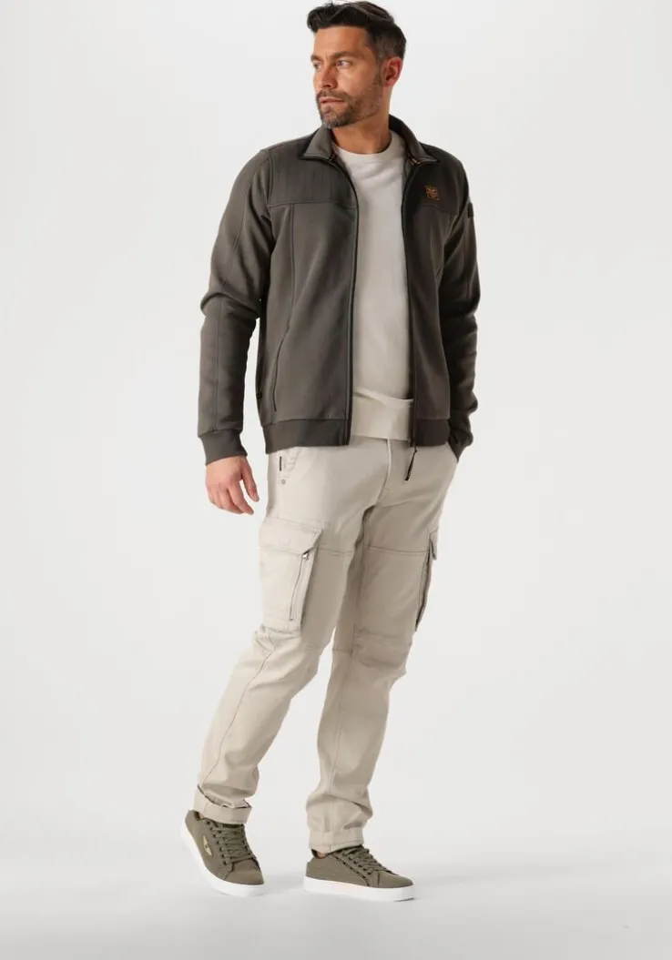 beige pme legend trui r-neck cotton modal