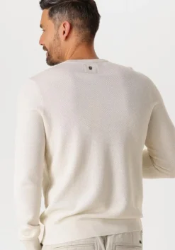 beige pme legend trui r-neck cotton modal