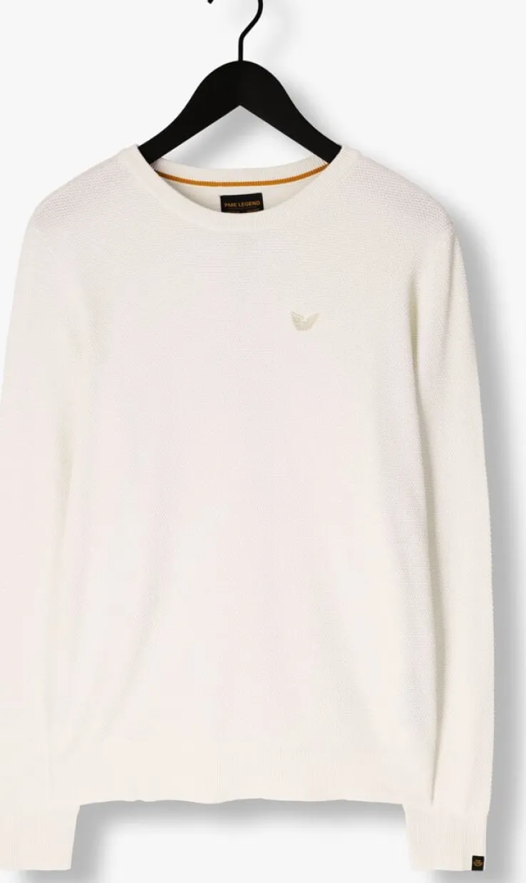 beige pme legend trui r-neck cotton modal