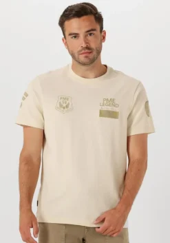 beige pme legend t-shirt flat waffel jersey